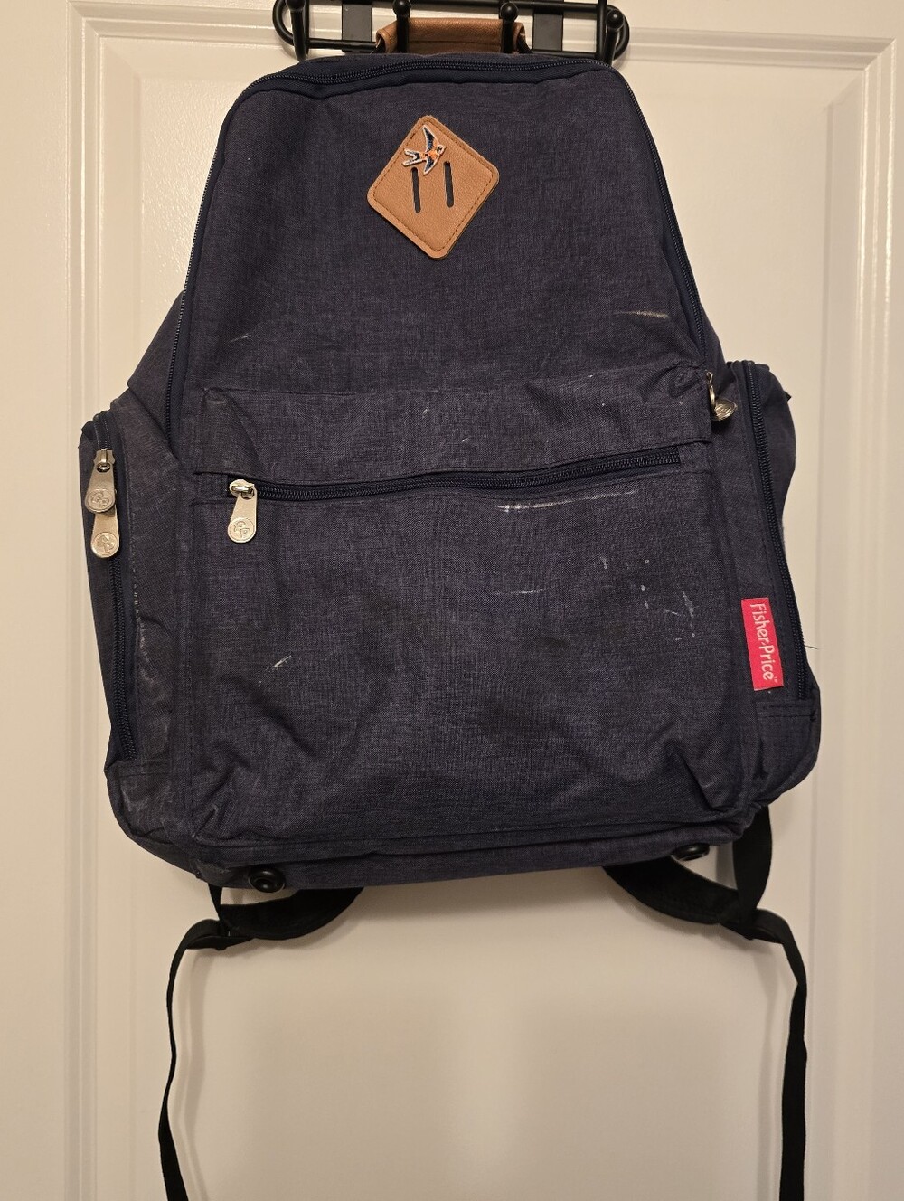 Fisher-Price Dark Navy Canvas Diaper Backpack